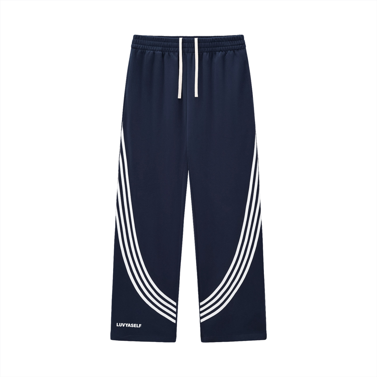 Curved Stripe Straight Sweatpants