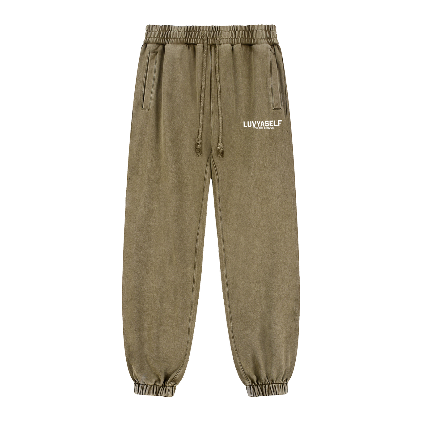 LUVYASELF Snow Wash Heavyweight Jogged Sweatpants