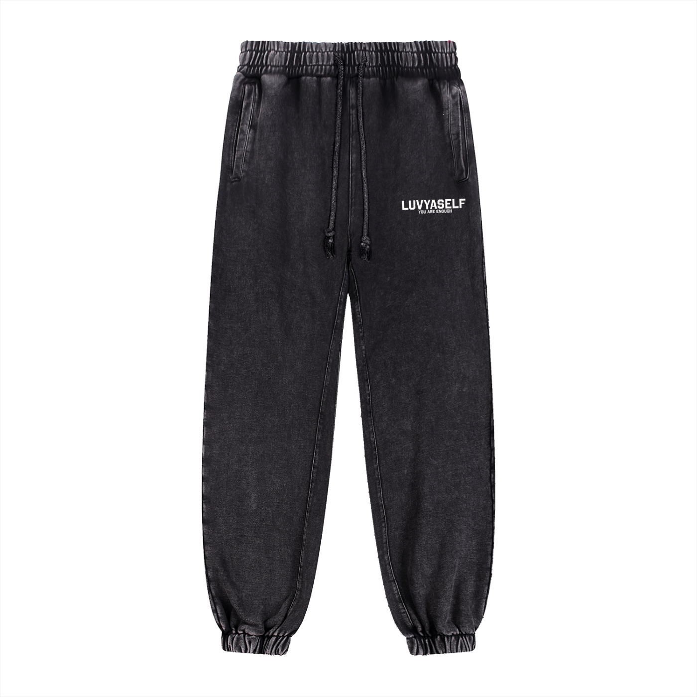 LUVYASELF Snow Wash Heavyweight Jogged Sweatpants