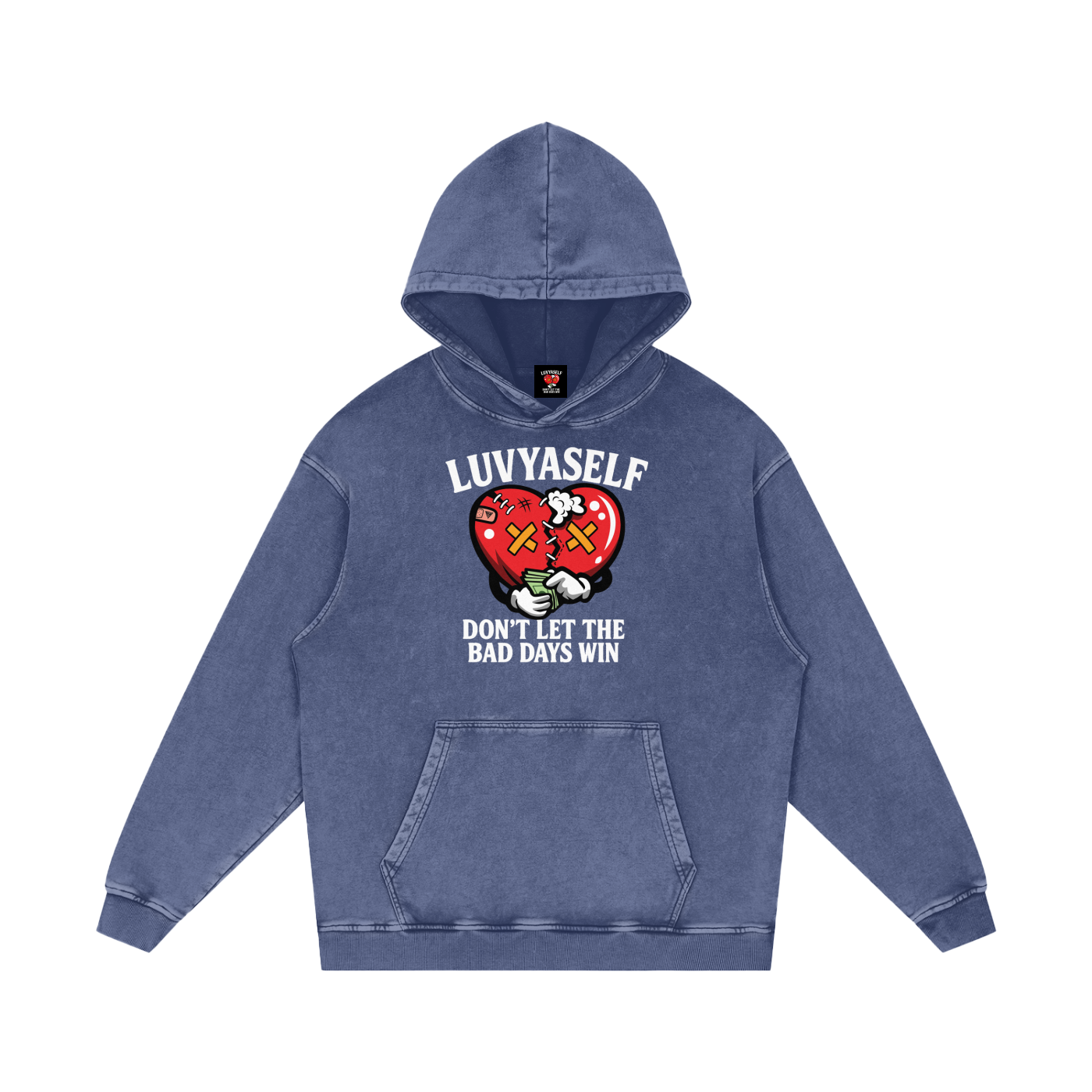 Don't Let the Bad Days Win Snow Washed Loose Cotton Hoodie