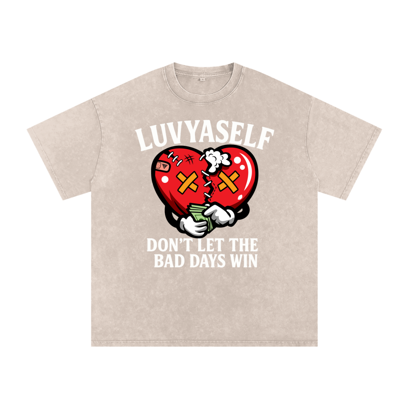 Don’t Let the Bad Days Win,Heavyweight 250 GSM,Motivational T-Shirt,Self Love Graphic Tee,Self-love,Acid Wash T-Shirt,Self-luv,motivation,Self-care,LUVYASELF Oversize Tee