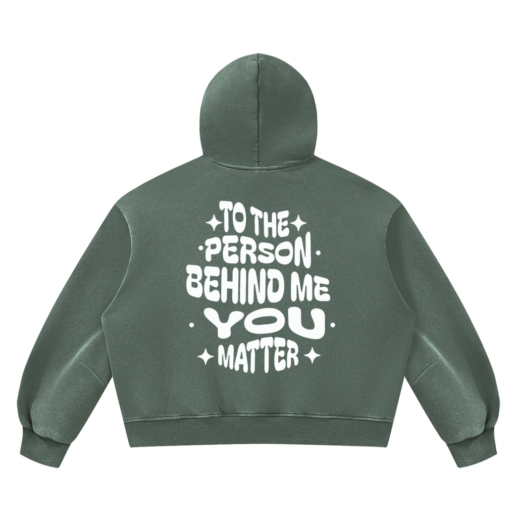 Unisex Vintage Wash Boxy Fleece Hoodie