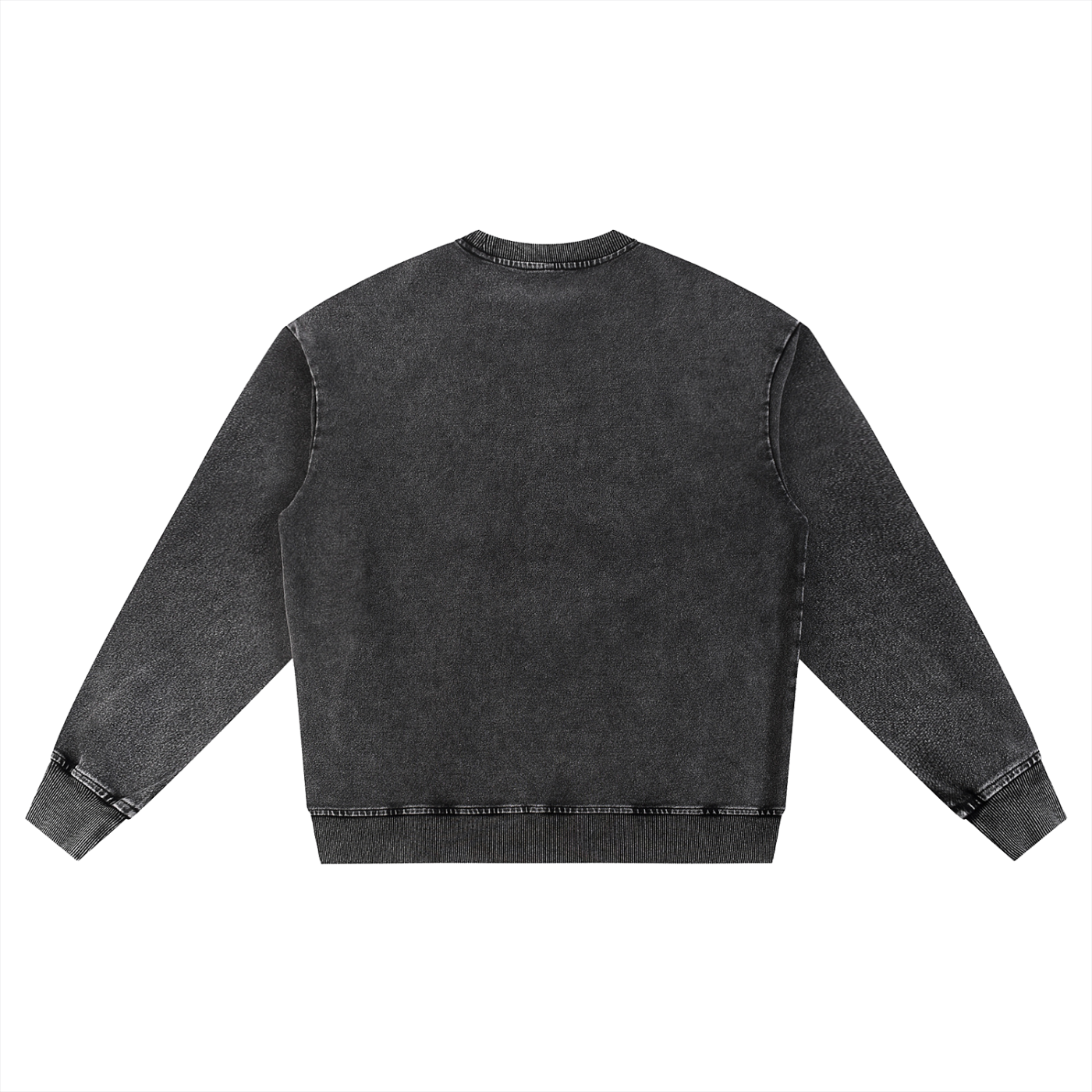 Uniform Snow Wash Oversized Crewneck Sweatshirt