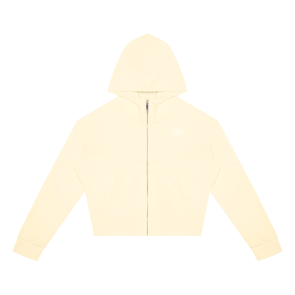 Women's Crop Full Zip Hoodie