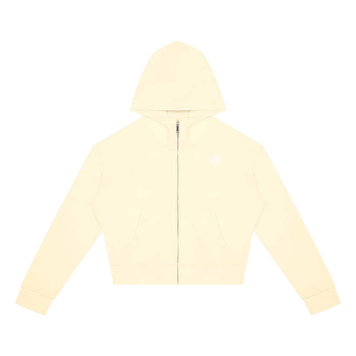Women's Crop Full Zip Hoodie