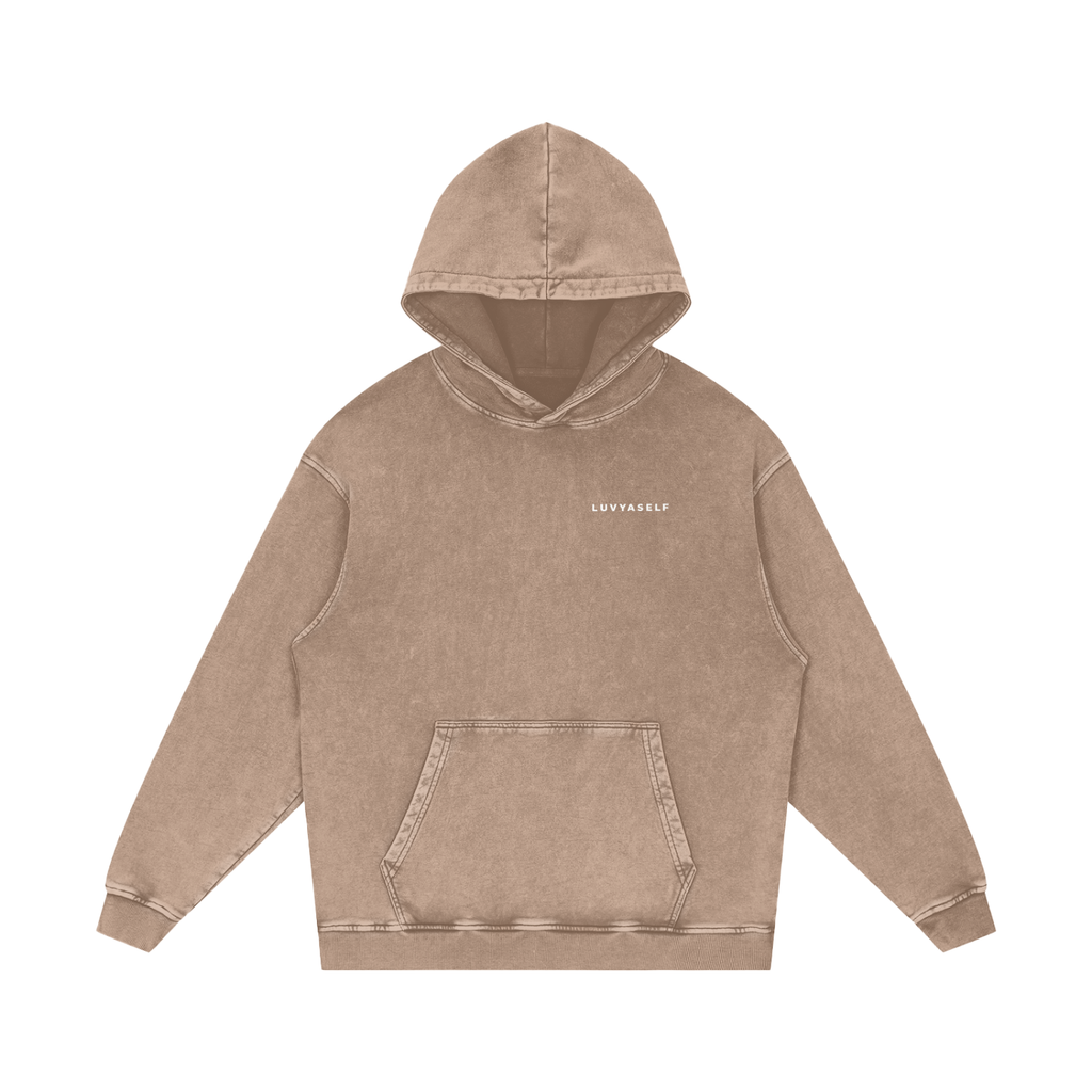 Uniform Snow Washed Loose Cotton Hoodie