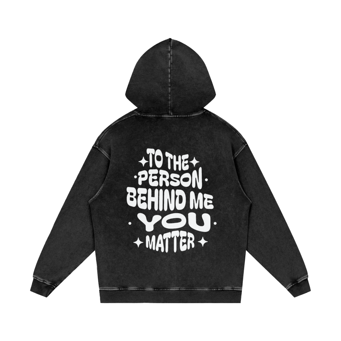 LUVYASELF "You Matter" Acid Wash Oversize Hoodie | 420 GSM Heavy weight cotton | Unisex Vintage Style