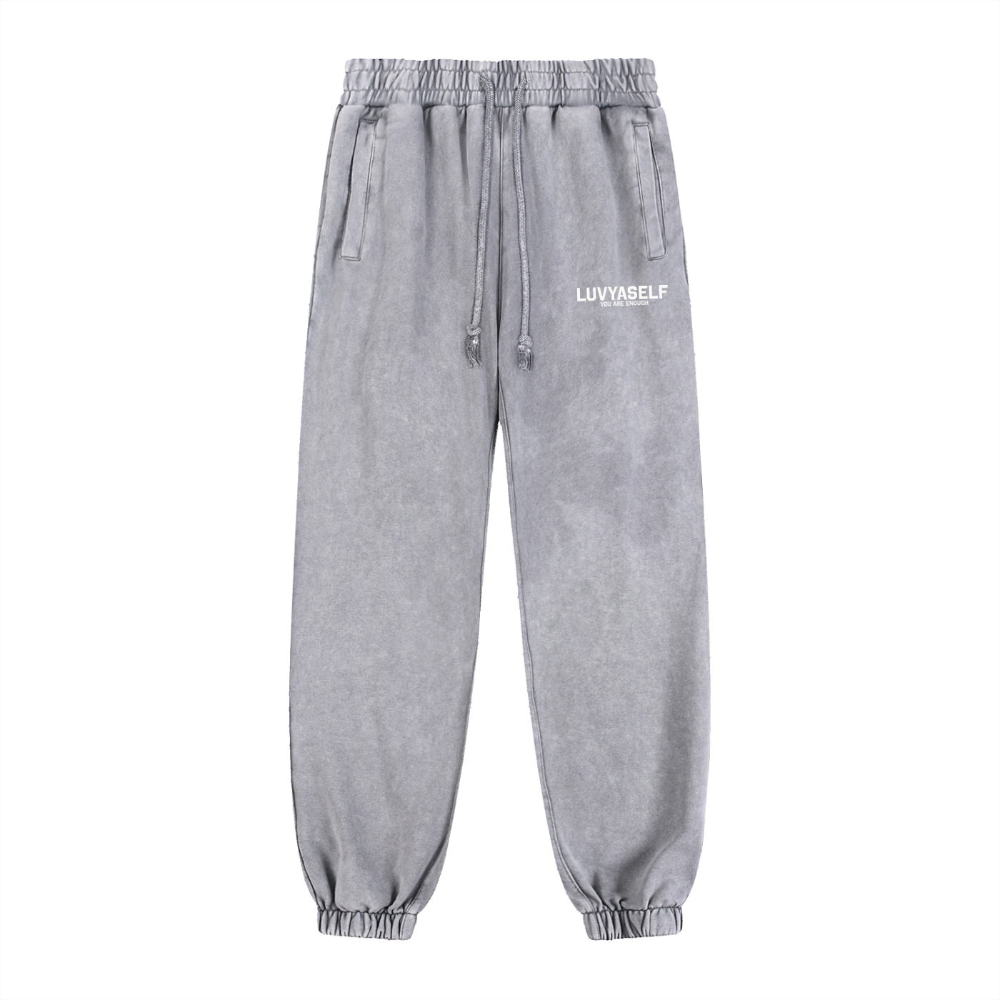 LUVYASELF Snow Wash Heavyweight Jogged Sweatpants