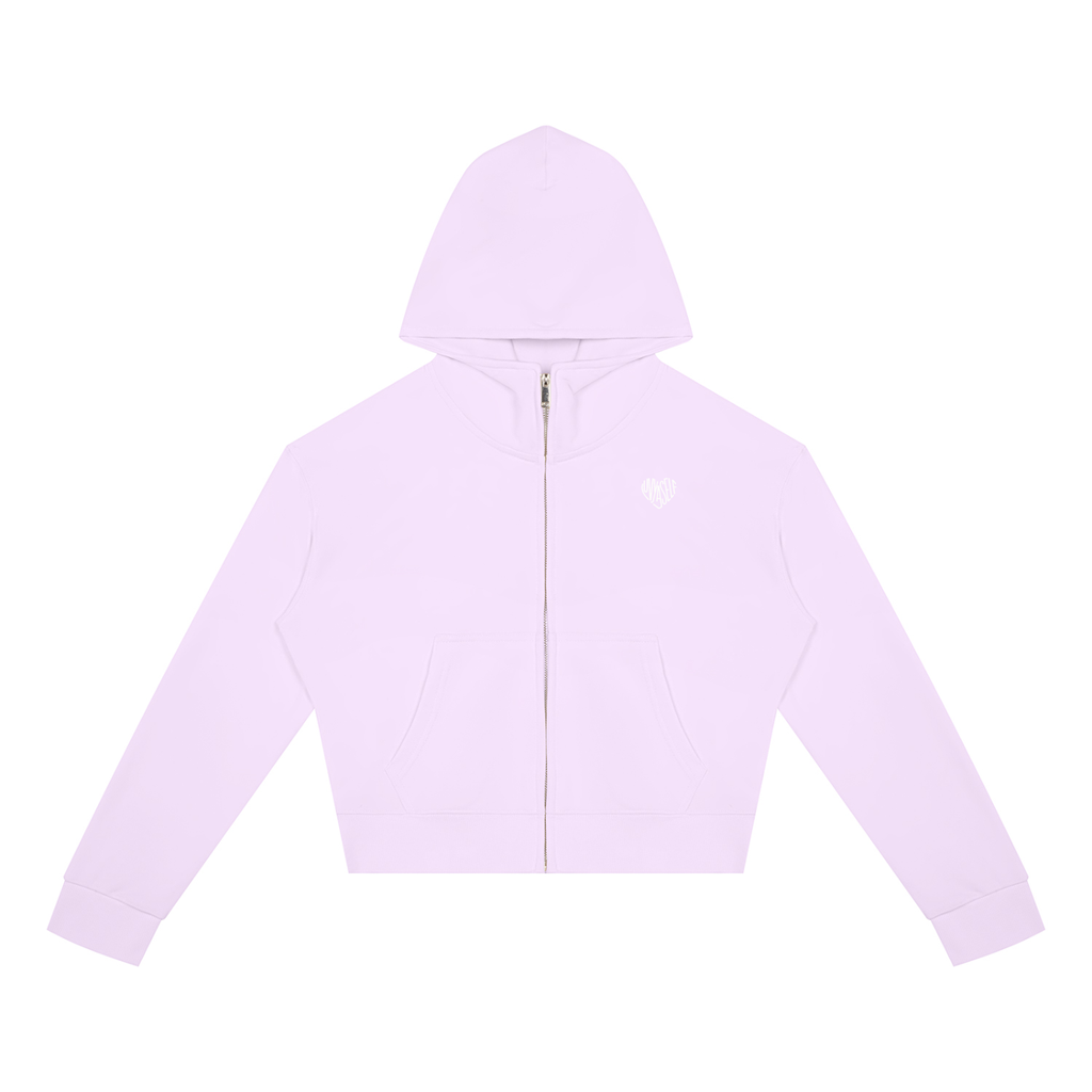 Women's Crop Full Zip Hoodie