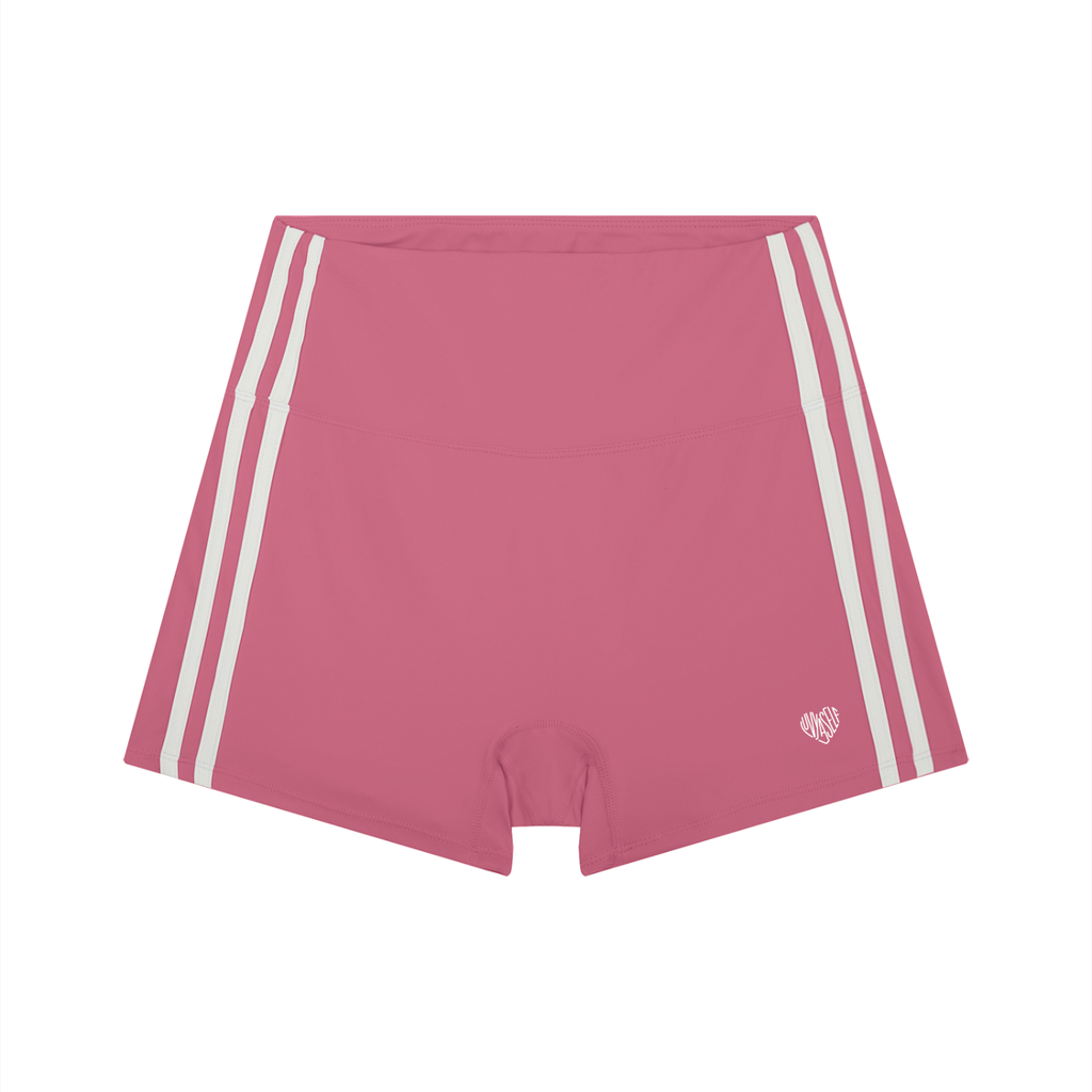 Uniform High-Waist Color Block Yoga Shorts