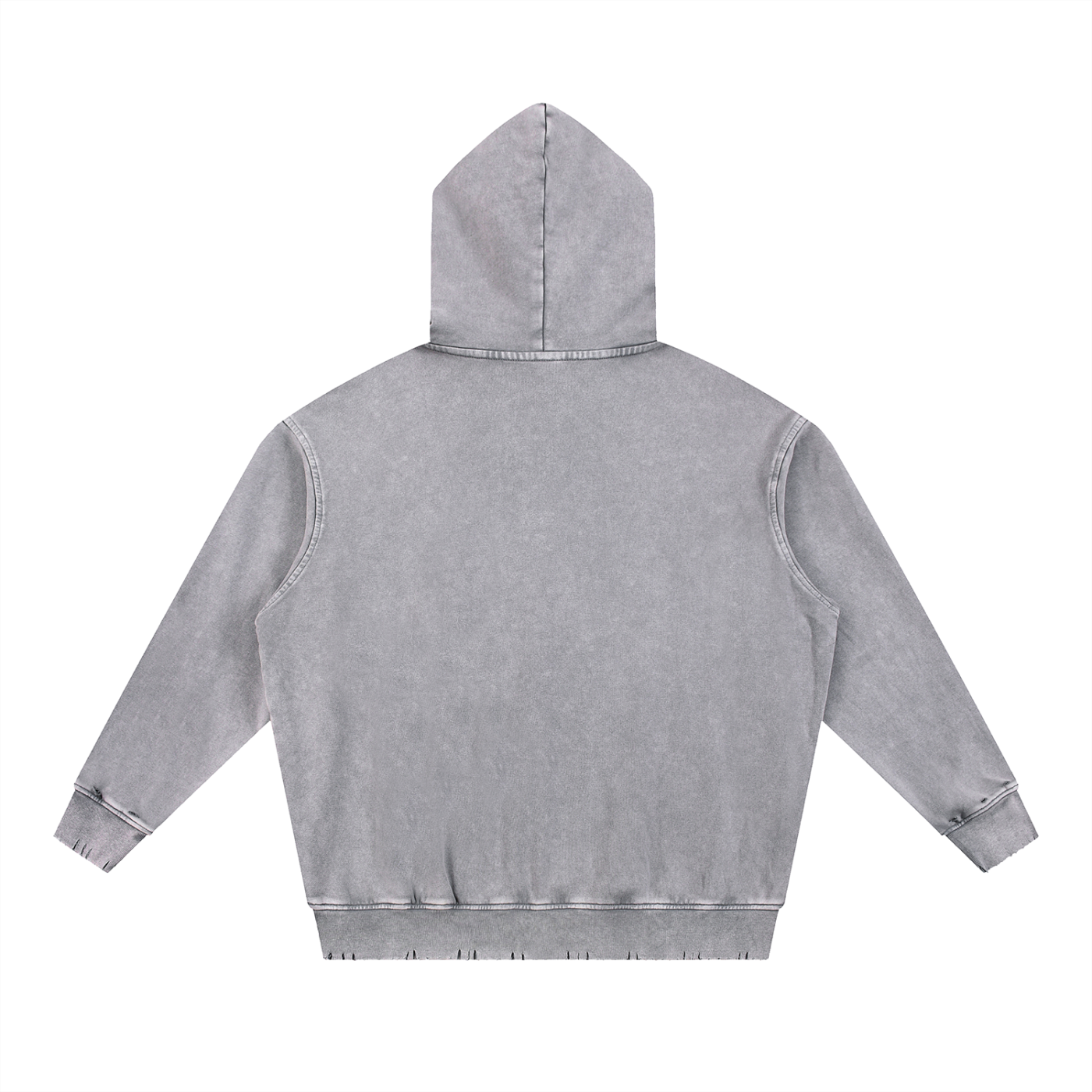 Uniform Snow Wash Hand-Frayed Heavyweight  Hoodie