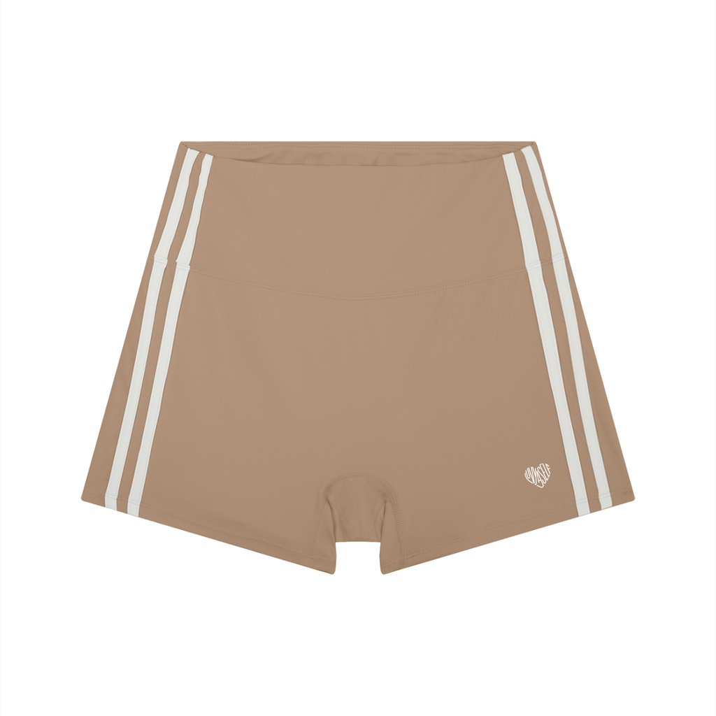Uniform High-Waist Color Block Yoga Shorts