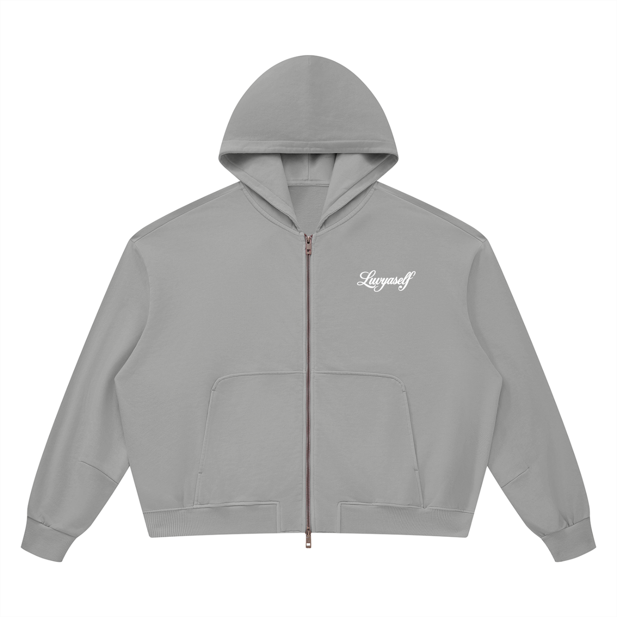 Unisex Vintage Wash Boxy Full Zip Hoodie