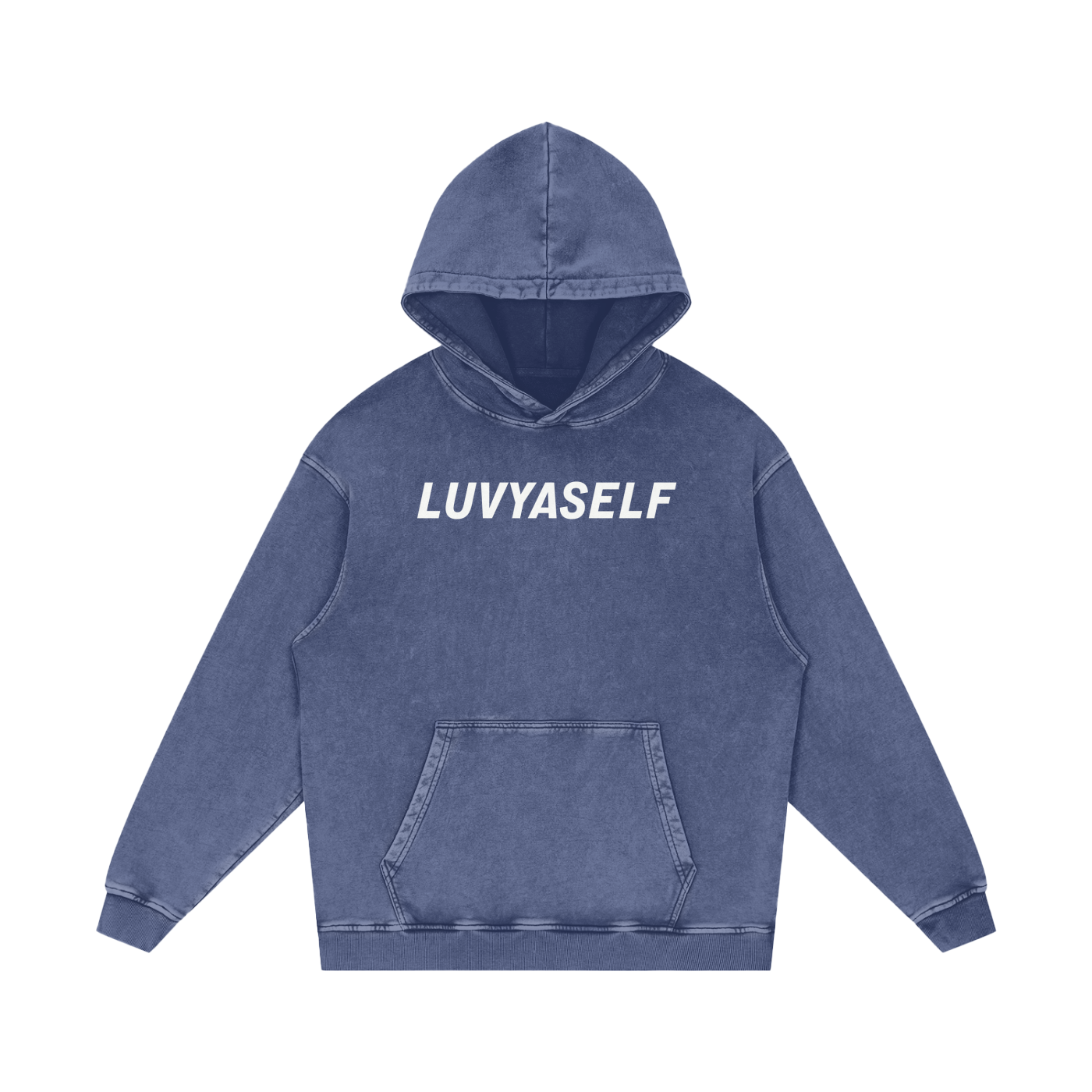LUVYASELF Acid Wash Oversize Hoodie | 420 GSM Heavyweight cotton | Unisex Vintage Style