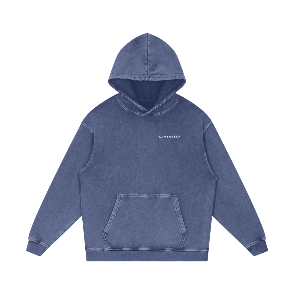 Uniform Snow Washed Loose Cotton Hoodie