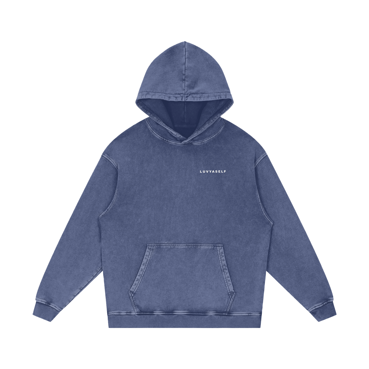 Uniform Snow Washed Loose Cotton Hoodie