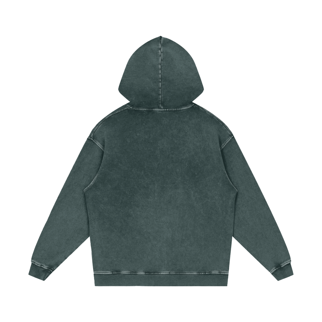 Uniform Snow Washed Loose Cotton Hoodie