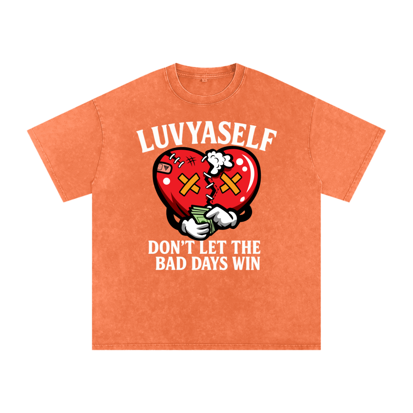 Don’t Let the Bad Days Win,Heavyweight 250 GSM,Motivational T-Shirt,Self Love Graphic Tee,Self-love,Acid Wash T-Shirt,Self-luv,motivation,Self-care,LUVYASELF Oversize Tee