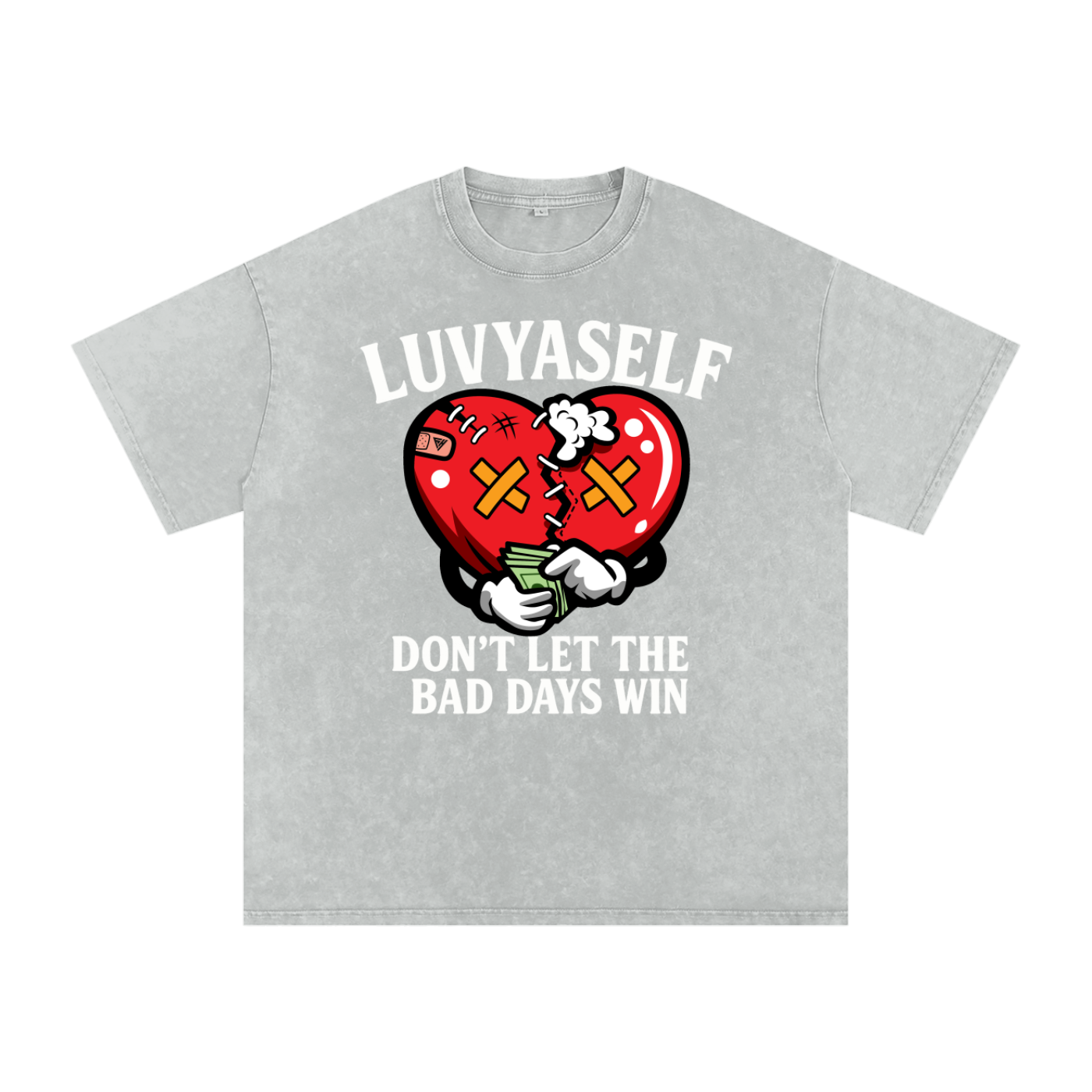 Don’t Let the Bad Days Win,Heavyweight 250 GSM,Motivational T-Shirt,Self Love Graphic Tee,Self-love,Acid Wash T-Shirt,Self-luv,motivation,Self-care,LUVYASELF Oversize Tee