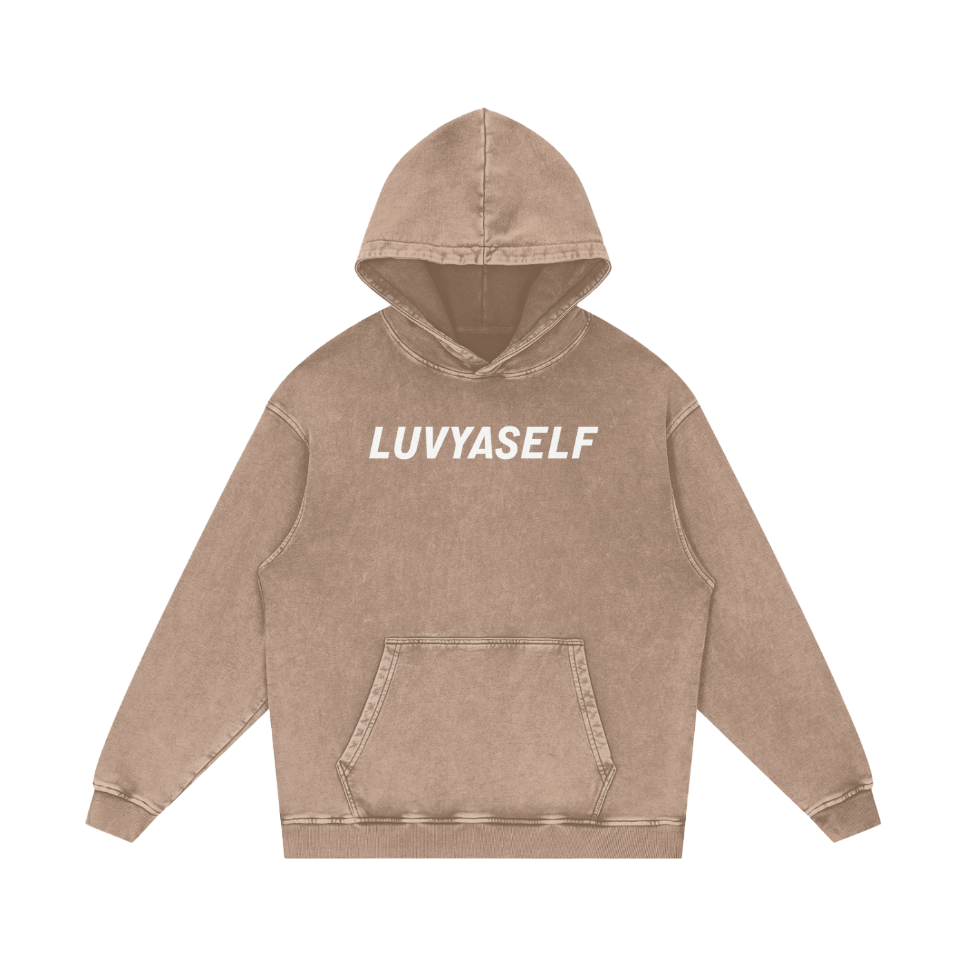 LUVYASELF Acid Wash Oversize Hoodie | 420 GSM Heavyweight cotton | Unisex Vintage Style