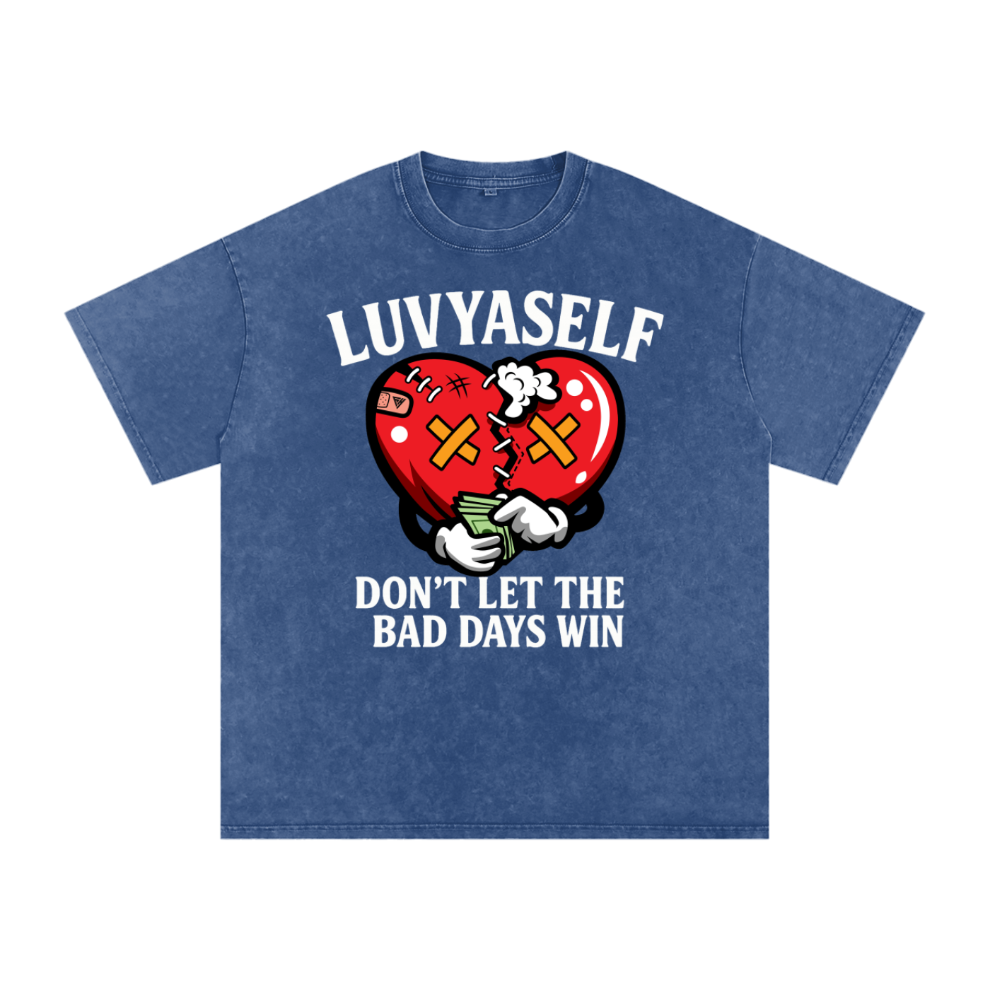 Don’t Let the Bad Days Win,Heavyweight 250 GSM,Motivational T-Shirt,Self Love Graphic Tee,Self-love,Acid Wash T-Shirt,Self-luv,motivation,Self-care,LUVYASELF Oversize Tee