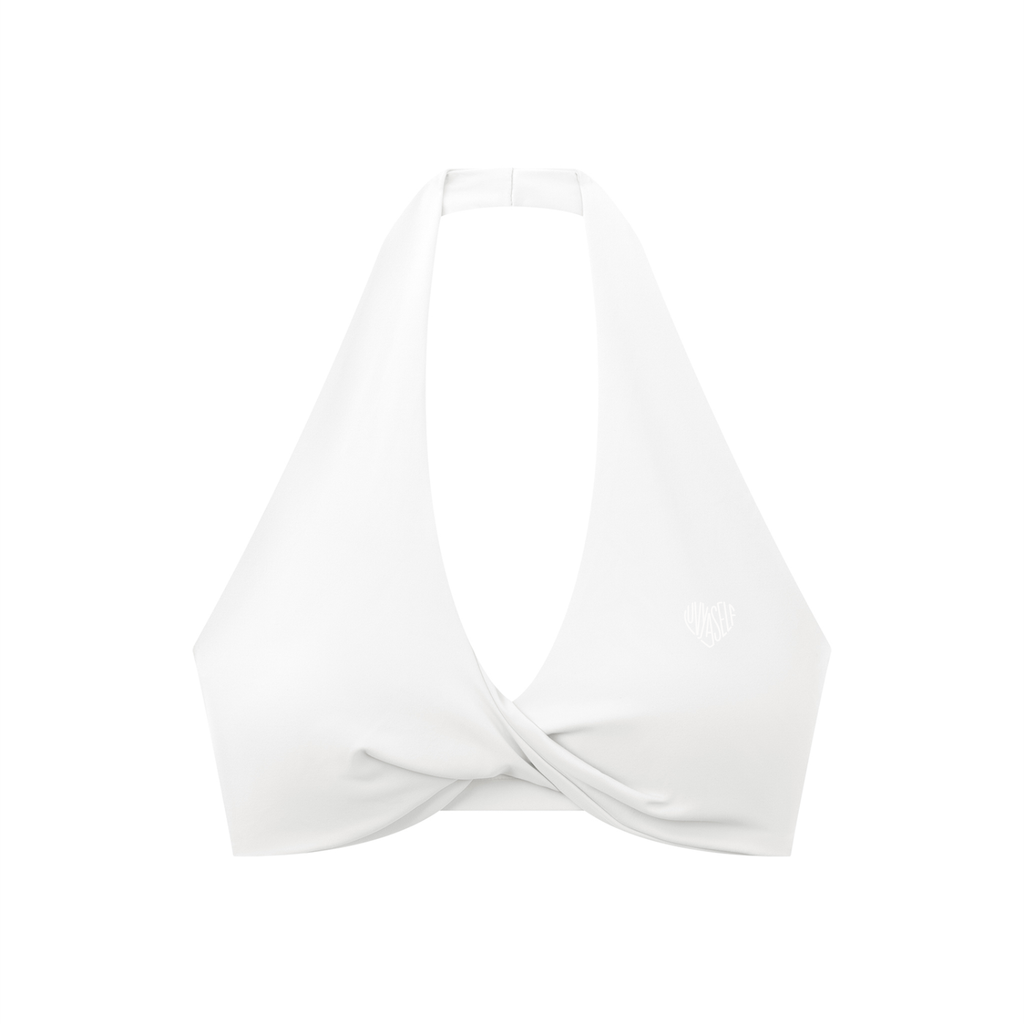 Uniform Sports Bra — Pleated Halter