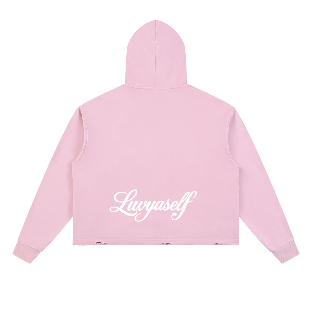 Vintage Washed Frayed-Hem Hoodie