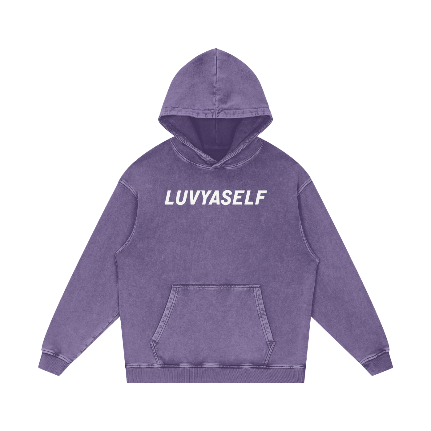 LUVYASELF Acid Wash Oversize Hoodie | 420 GSM Heavyweight cotton | Unisex Vintage Style