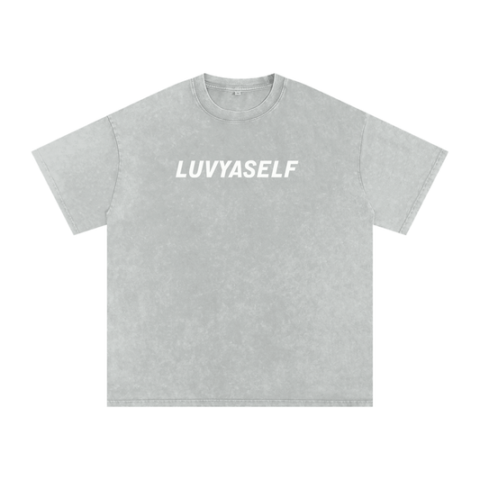 LUVYASELF,You Matter,Heavyweight 250 GSM,Self-Love,Self-Luv,Vintage Oversized Tee,Positivity,Mental Health shirt,Acid Wash T-shirt,Motivational Tee