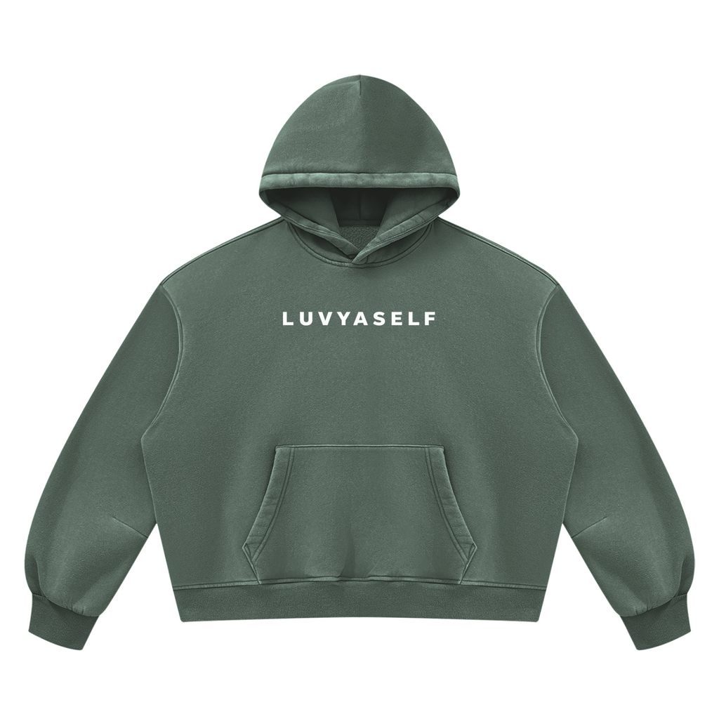 Unisex Vintage Wash Boxy Fleece Hoodie