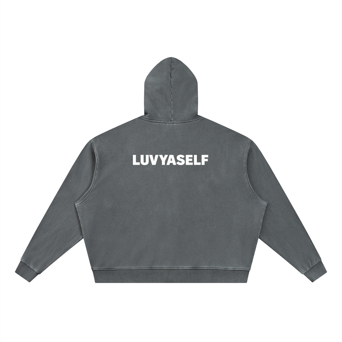 Unisex Vintage Wash Full Zip Boxy Hoodie