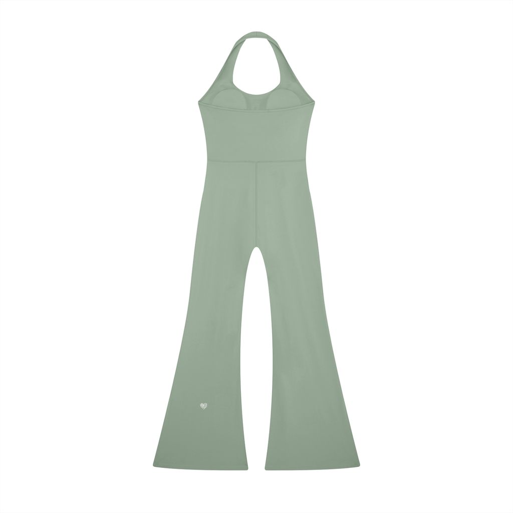Uniform Halter Flared Jumpsuit