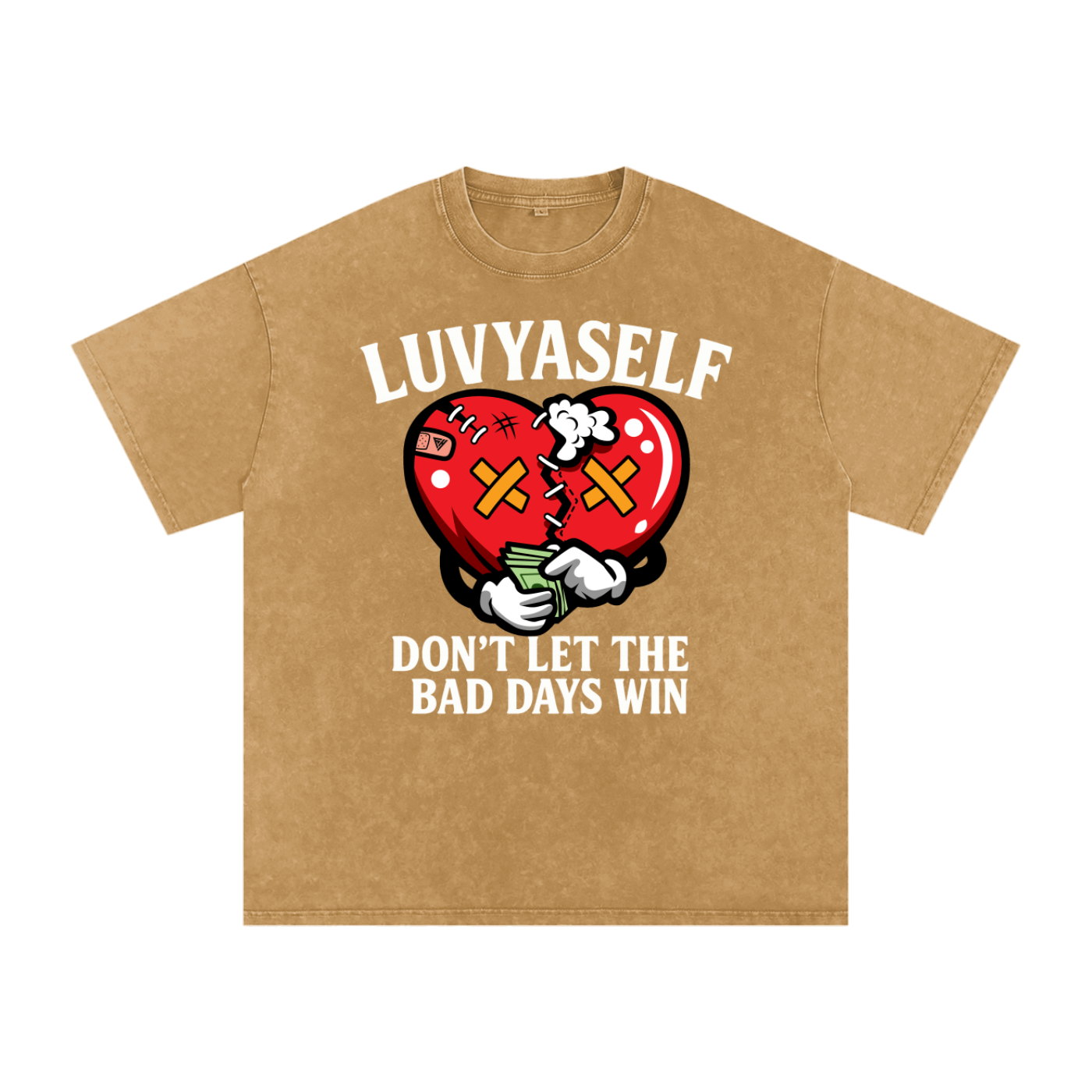 Don’t Let the Bad Days Win,Heavyweight 250 GSM,Motivational T-Shirt,Self Love Graphic Tee,Self-love,Acid Wash T-Shirt,Self-luv,motivation,Self-care,LUVYASELF Oversize Tee