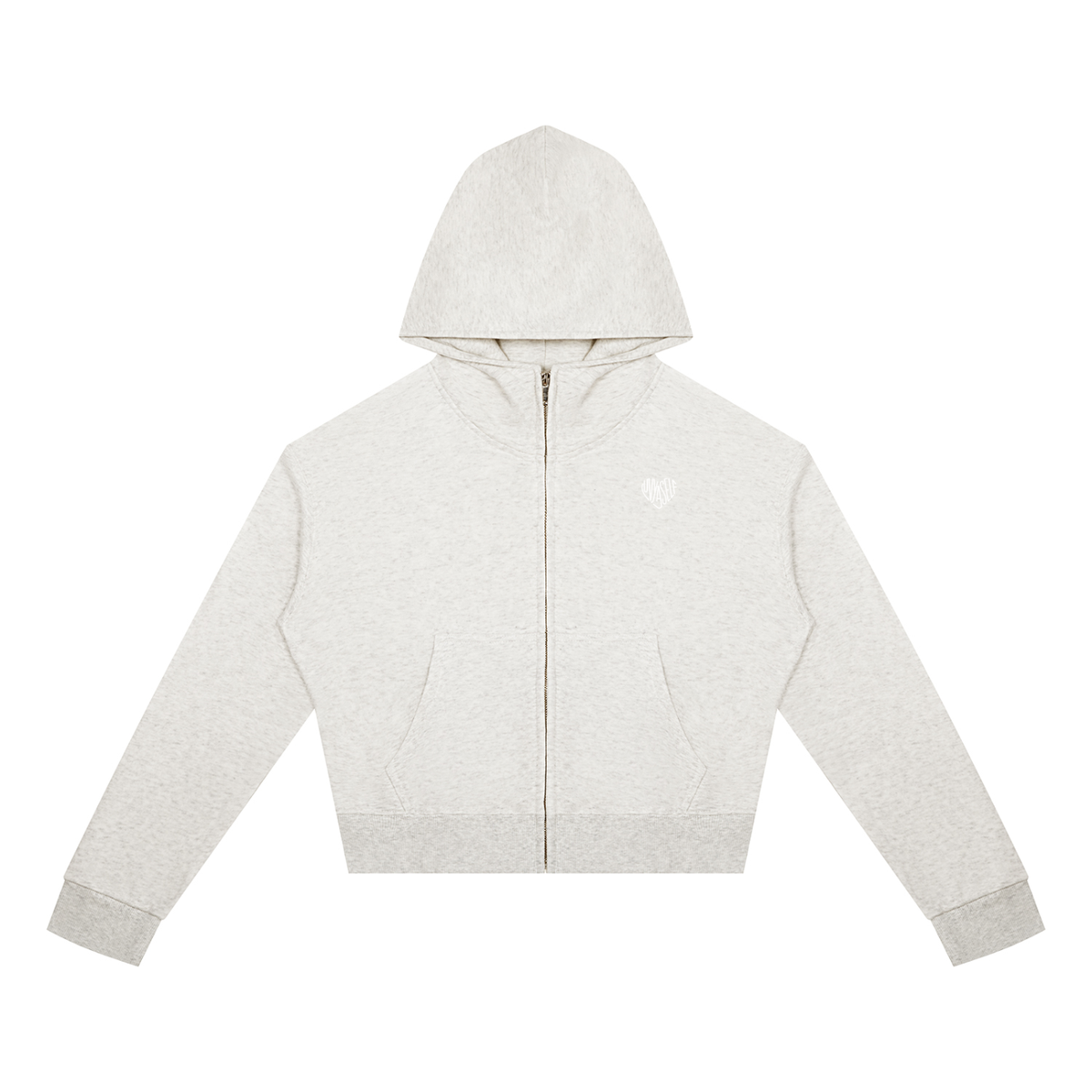 Women's Crop Full Zip Hoodie