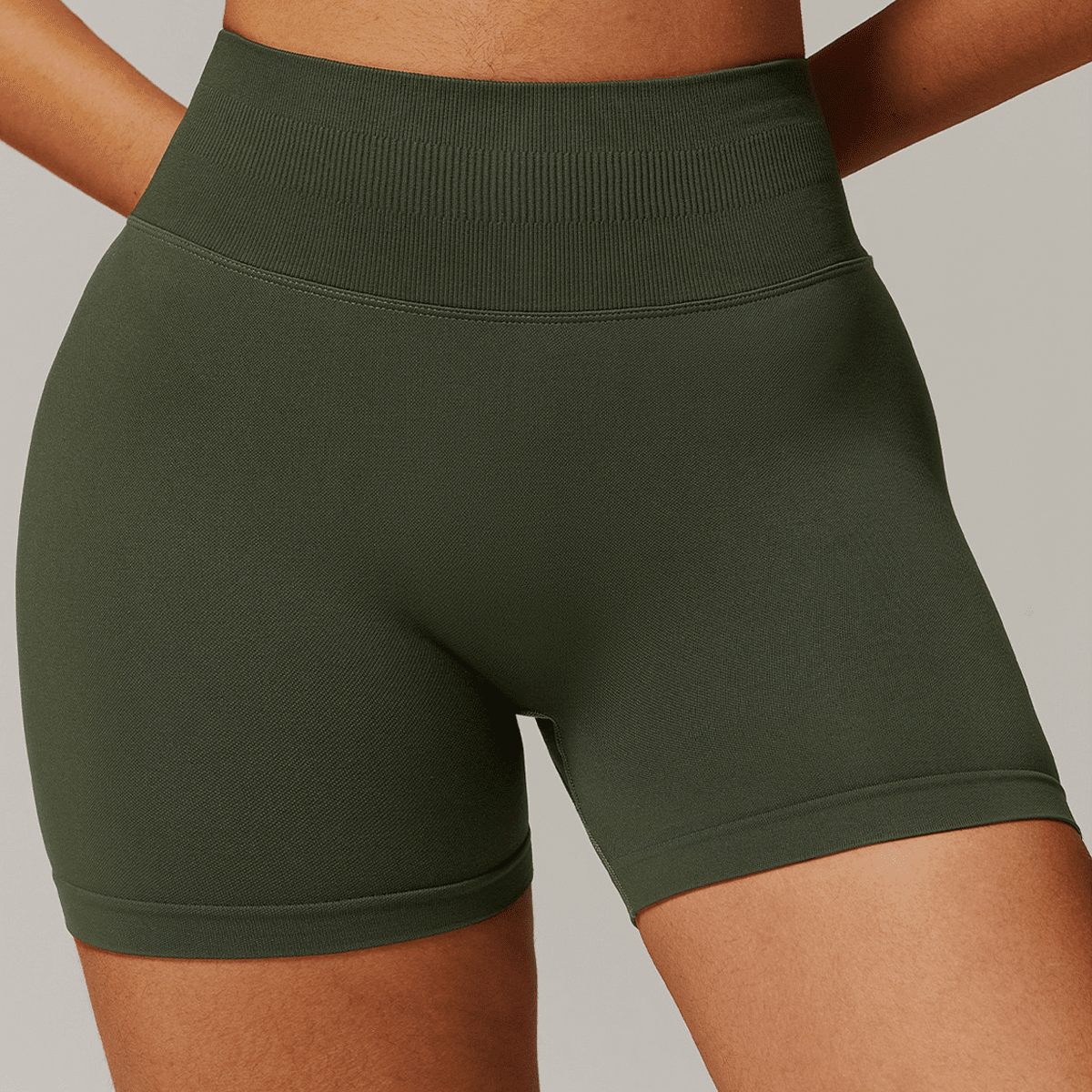 LUVYASELF - Seamless High-Waisted Yoga Shorts