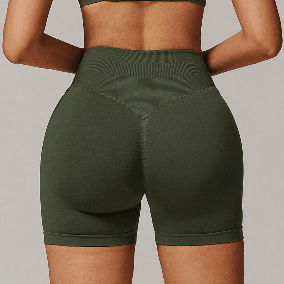 LUVYASELF - Seamless High-Waisted Yoga Shorts