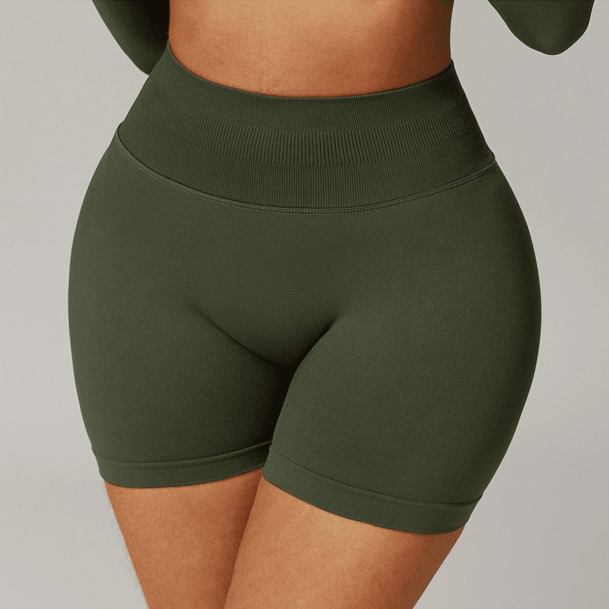 LUVYASELF - Seamless High-Waisted Yoga Shorts