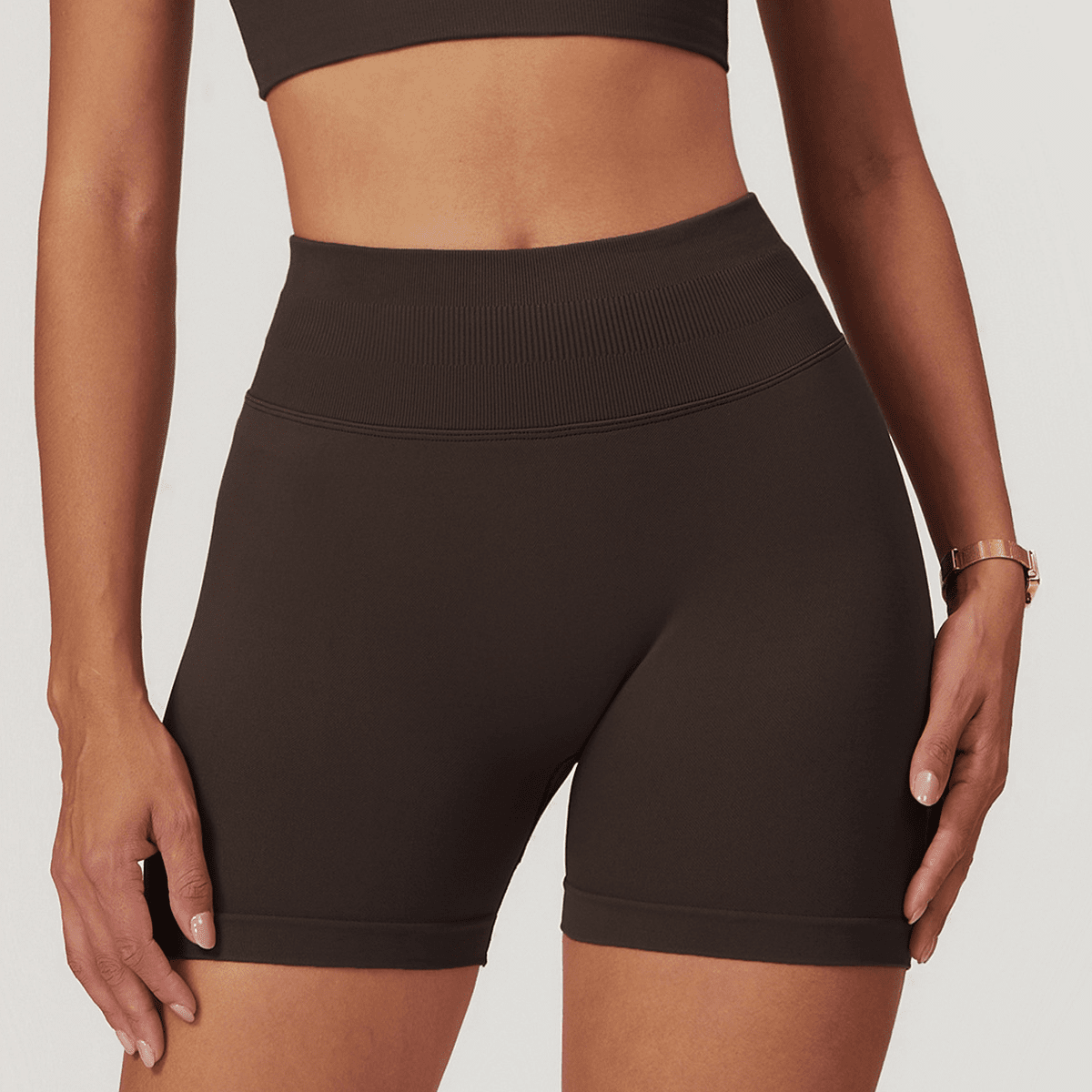 LUVYASELF - Seamless High-Waisted Yoga Shorts