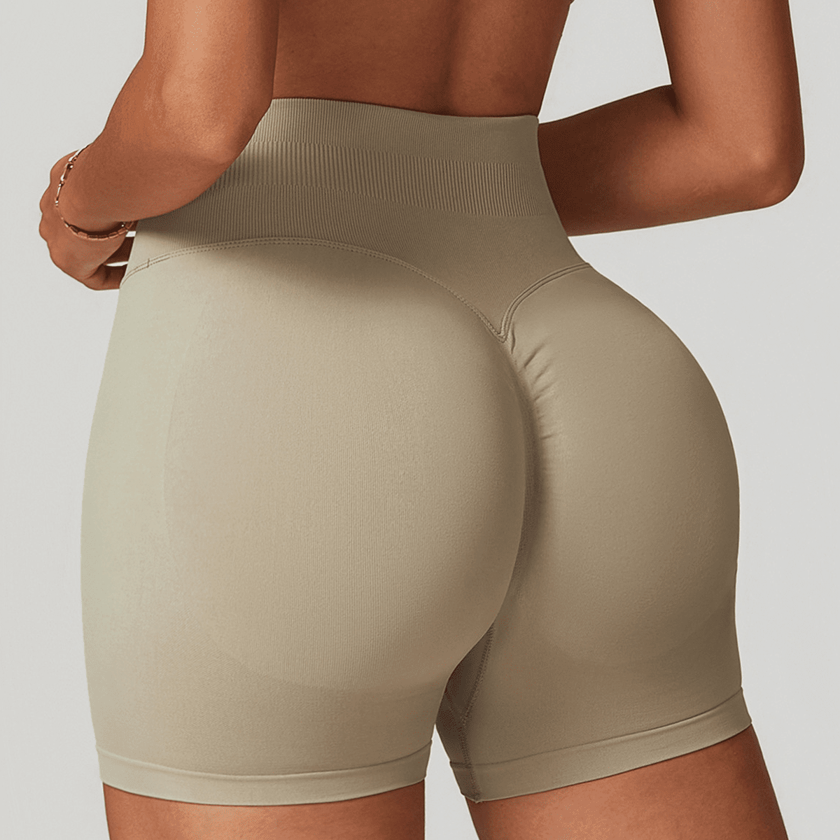 LUVYASELF - Seamless High-Waisted Yoga Shorts