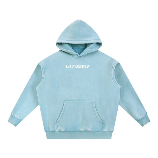 LUVYASELF - Snow Wash Fleece Oversize Hoodie