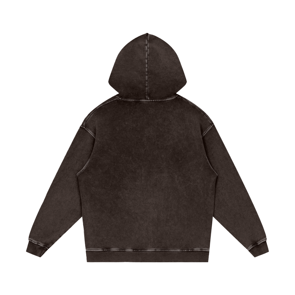 Uniform Snow Washed Loose Cotton Hoodie