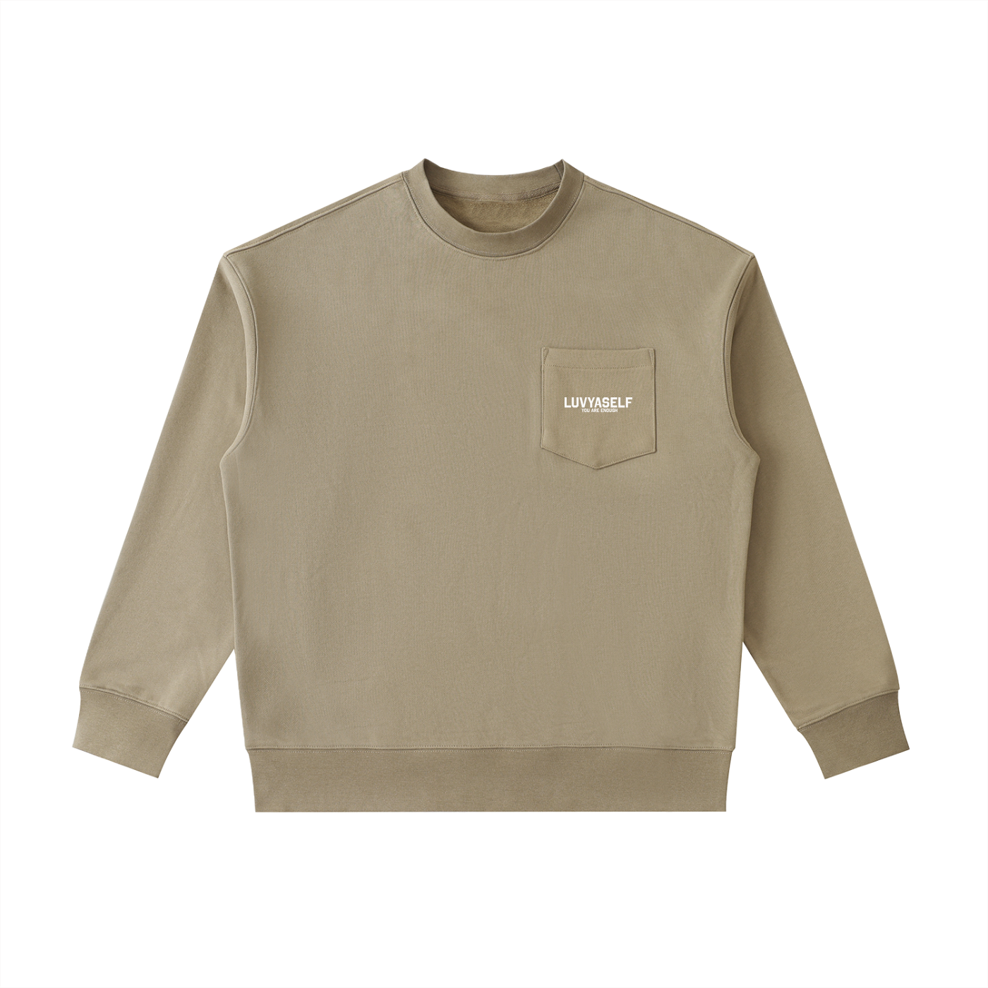 LUVYASELF - Heavyweight Patch Pocket Crewneck Sweatshirt