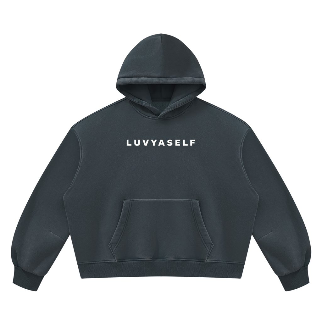 Unisex Vintage Wash Boxy Fleece Hoodie