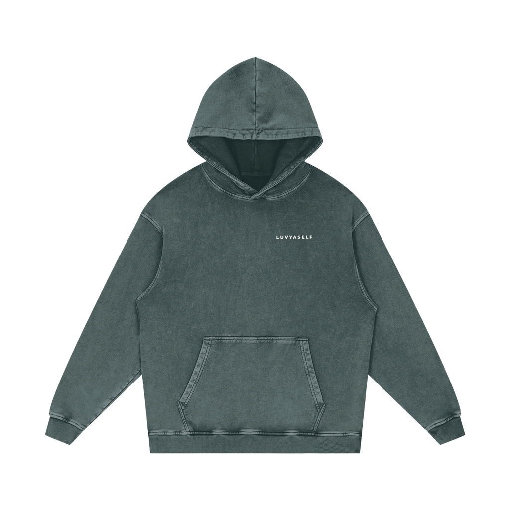 Uniform Snow Washed Loose Cotton Hoodie