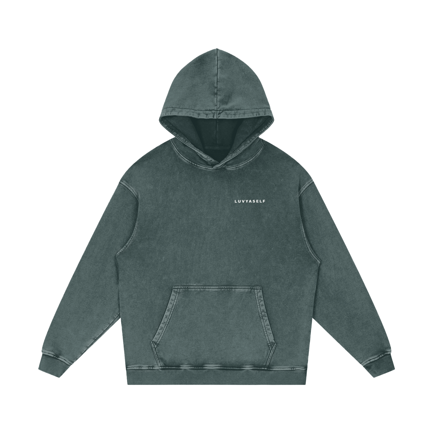 Uniform Snow Washed Loose Cotton Hoodie
