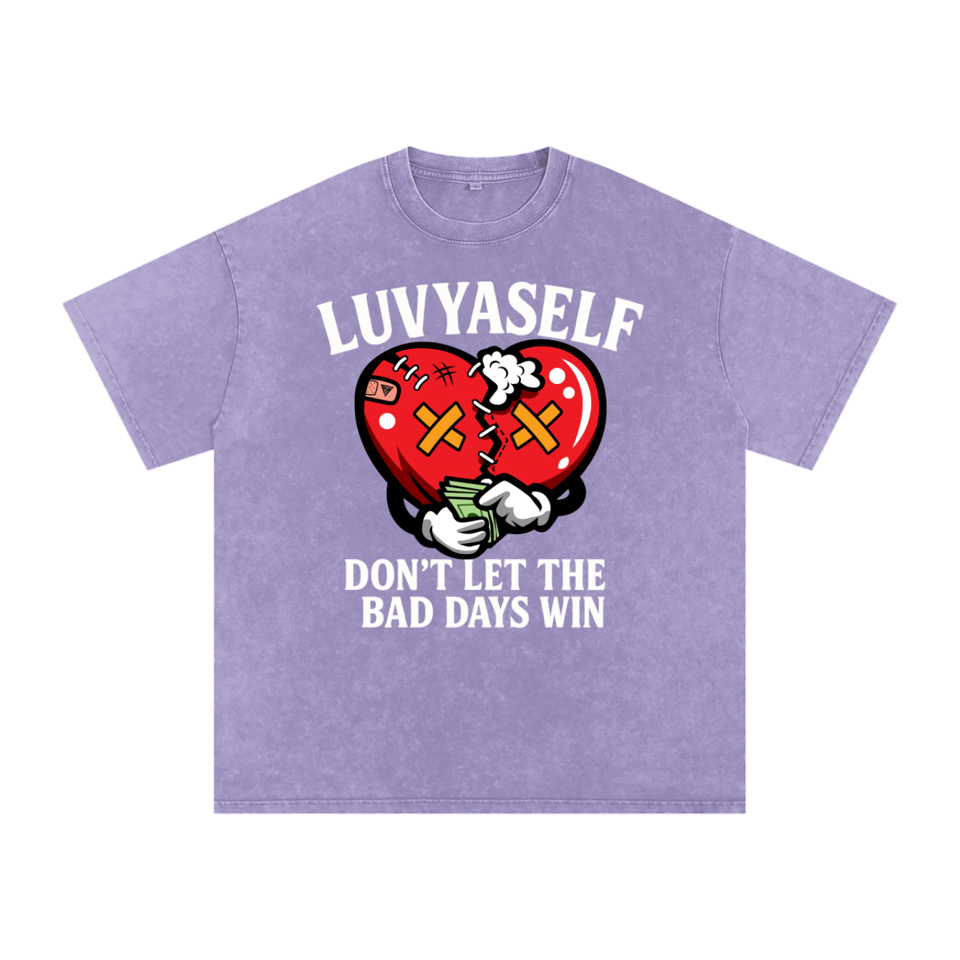 Don’t Let the Bad Days Win,Heavyweight 250 GSM,Motivational T-Shirt,Self Love Graphic Tee,Self-love,Acid Wash T-Shirt,Self-luv,motivation,Self-care,LUVYASELF Oversize Tee