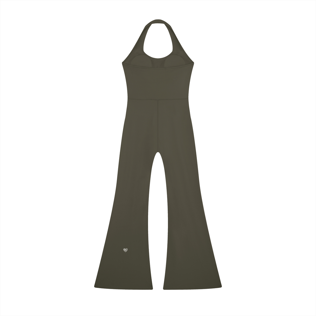 Uniform Halter Flared Jumpsuit