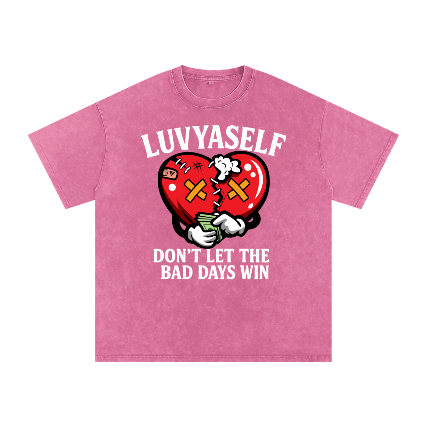 Don’t Let the Bad Days Win,Heavyweight 250 GSM,Motivational T-Shirt,Self Love Graphic Tee,Self-love,Acid Wash T-Shirt,Self-luv,motivation,Self-care,LUVYASELF Oversize Tee