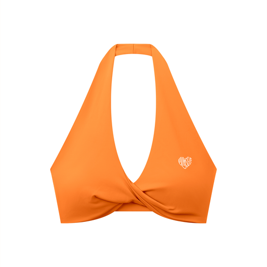 Women's Pleated Halter Sports Bra