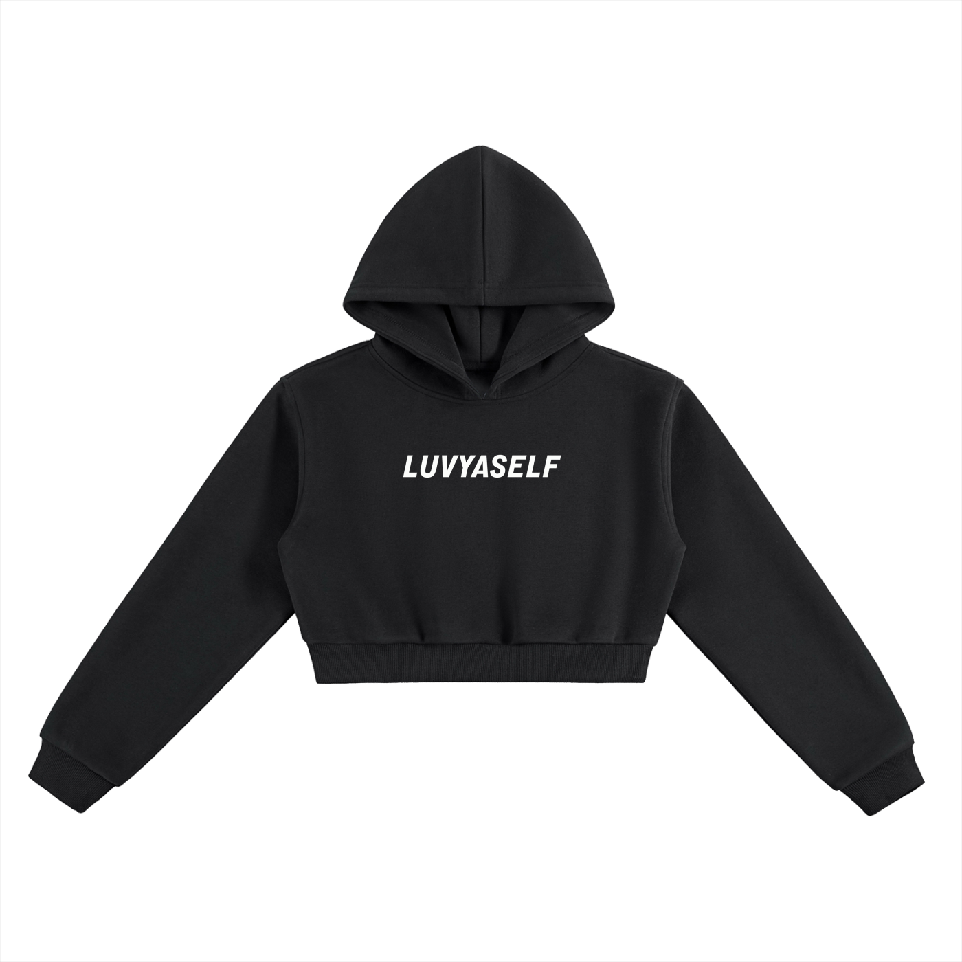 LUVYASELF Essential Cropped Hoodie